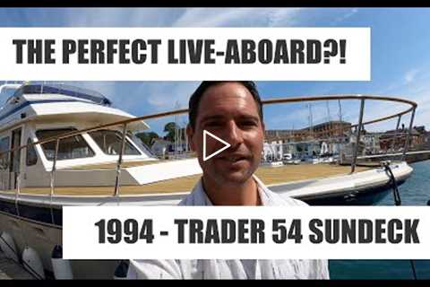 Trader 54 Walkthrough Yacht Tour - Is this the Perfect Live-aboard? - Stunning Interior Space