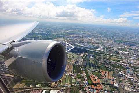 AIRPLANE ASMR | 777-300ER GE90 Engine Roar Takeoff from Bangkok on Qatar Airways!