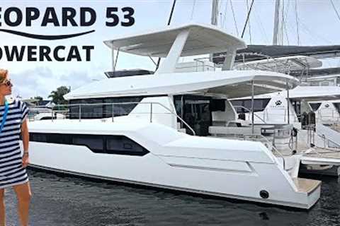 $1,300,000 2020 LEOPARD 53 POWER CATAMARAN Yacht WALKTHROUGH & SPECS / LIVEABOARD Cruising..