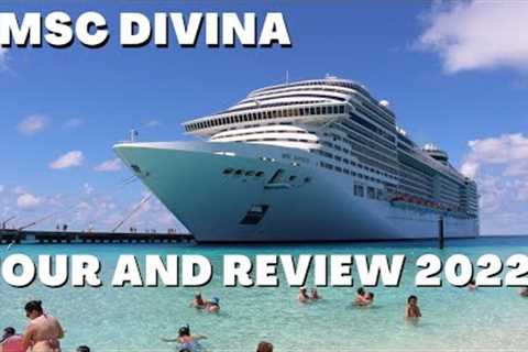 New Tour❗ MSC Divina Cruise Ship Tour & Review 2022
