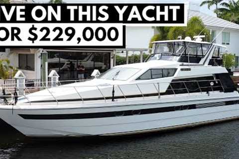 $229,000 1990 NEPTUNUS 62 FLYBRIDGE POWER MOTOR YACHT TOUR / Liveaboard Boat Condo on the Water