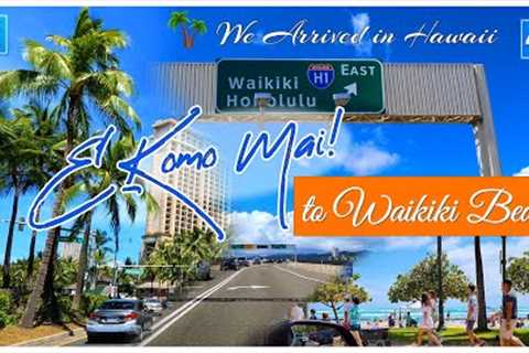 Honolulu Airport to Waikiki Beach 🌈 Ala Moana Beach ⛱️ Hilton Hawaiian Village 🌴 Hawaii 4K Driving