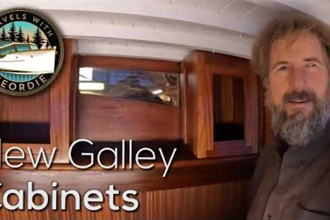 New Galley Cabinets- #354 - Boat Life - Living aboard a wooden boat - Travels With Geordie