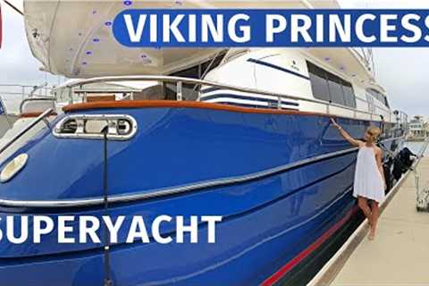 $1,299,000 2002 VIKING PRINCESS 84'' SuperYacht AVICCI 2015 REFIT Liveaboard Motor Yacht TOUR & ..