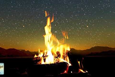 Cozy Campfire 🔥 Relaxing Fireplace Sounds 🔥 Burning Fireplace & Crackling Fire Sounds (NO..