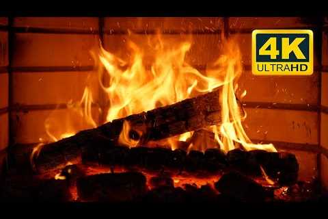 🔥 Crackling Fireplace 4K (12 HOURS). Burning Fireplace & Crackling Fire Sounds (NO Music)