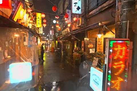 Tokyo rainy night walk around Akabane・4K HDR