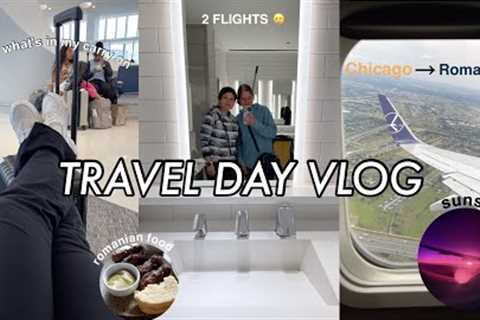 TRAVEL DAY VLOG ✈️ | going to Europe, airport vlog, what''s on my carry on, & more!