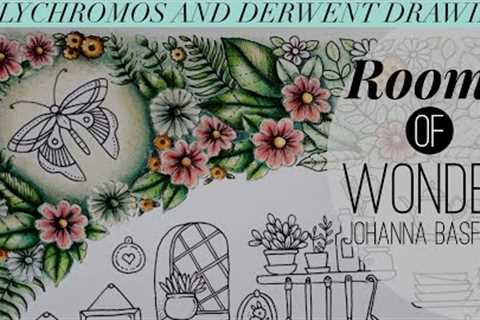 How to COLOUR Flowers and Leaves with coloured pencils Rooms of Wonder | Johanna Basford Polychromos