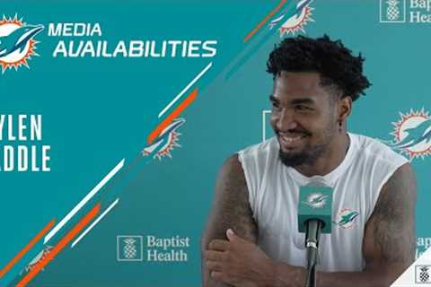 WR Jaylen Waddle Meets with the Media | Miami Dolphins Training Camp