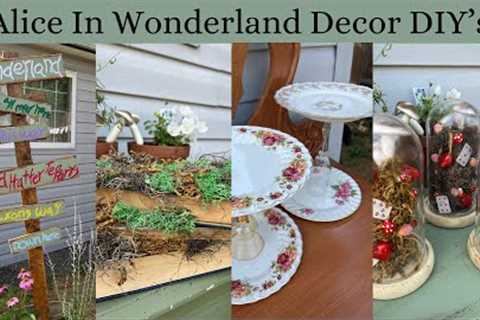 Alice in Wonderland DIY’s || Garden Party Decor || Summer Craft Ideas || Outdoor Decorating