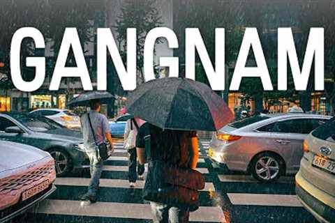 Way Back Home in Gangnam Traffic Hell on Rainy Night | Korea Things 4K HDR