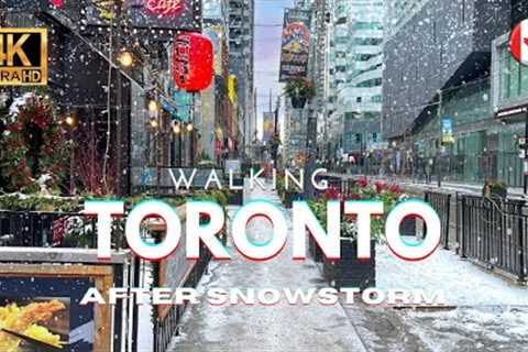 4K City Walk | Exploring King Street in the Snow | Toronto Walking Tour