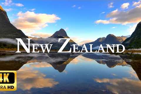 FLYING OVER NEW ZEALAND (4K UHD) - Relaxing Music Along With Beautiful Nature Videos - 4K Video HD