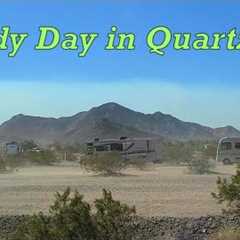 WINDY DAY IN QUARTZSITE ARIZONA | WINTER CAMPING | LONG TERM VISITOR AREA | HI JOLLY CEMETERY