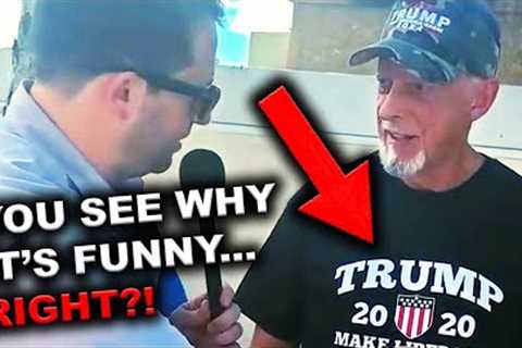 Trump Supporter Gets TROLLED By His Own Shirt