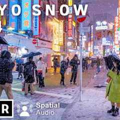 Shibuya Snow Storm Night Walk 2024 // 4K HDR
