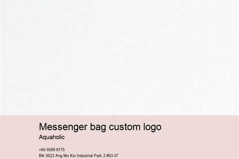 messenger bag custom logo