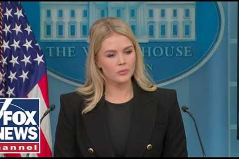 Karoline Leavitt briefs after inflation report beats expectations
