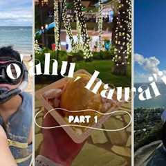 o''ahu, hawai''i travel vlog 🌊  pillbox hike, farmers market, snorkeling, chicken katsu, shave ice ..
